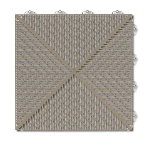 Bergo Unique modularna PVC ploča u boji Cedar Wood, dijagonalno rebrasta perforirana površina sa klik spojevima