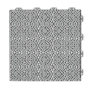 Bergo XL podna ploča u boji Stone Grey, cvetni florentinski perforirani dezen
