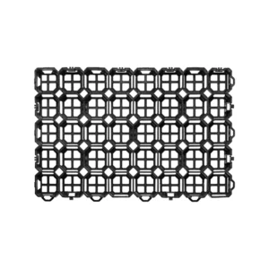 Geogrid SG6 crna travna rešetka, top-down prikaz na beloj pozadini